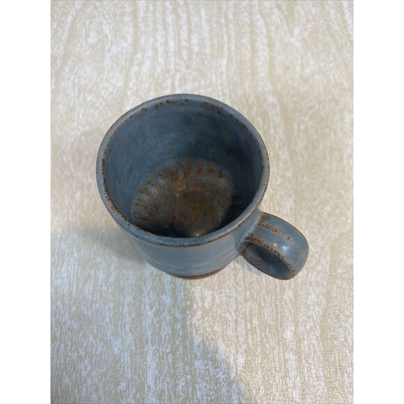 5 Vintage Pottery Coffee Cups / Mugs Unique Design with Wine Glass Style Base - Picture 12 of 16